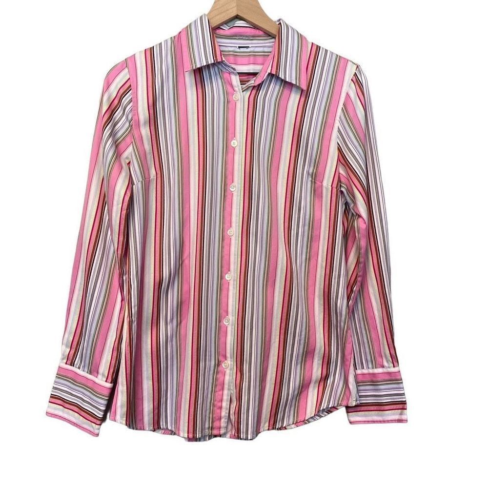 J. Crew Medium Striped Button Down Collared Dress Shirt